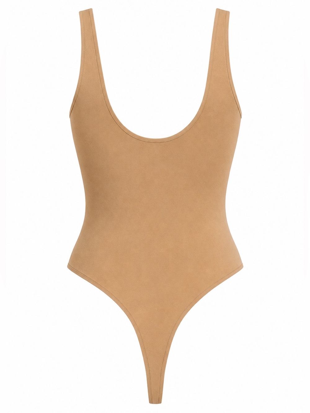 SKIMS Fits Everybody Square Neck Thong Bodysuit Clay Large NWT Shapewear - Picture 3 of 9